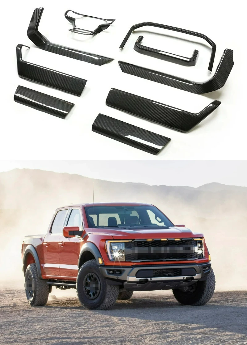 

Комплект отделки салона из сухого карбона для Ford F-150 Raptor Heritage 2019, простая установка