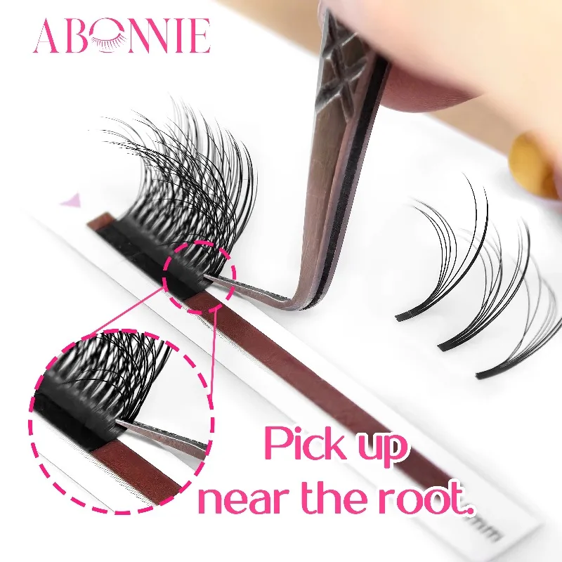 Abonnie Multi-Layer Arabian Effect Lashes Pre-Bundled Eyeash Extensions 3D Fluffy Camellia Eyelashes Automatic Flowering Lash