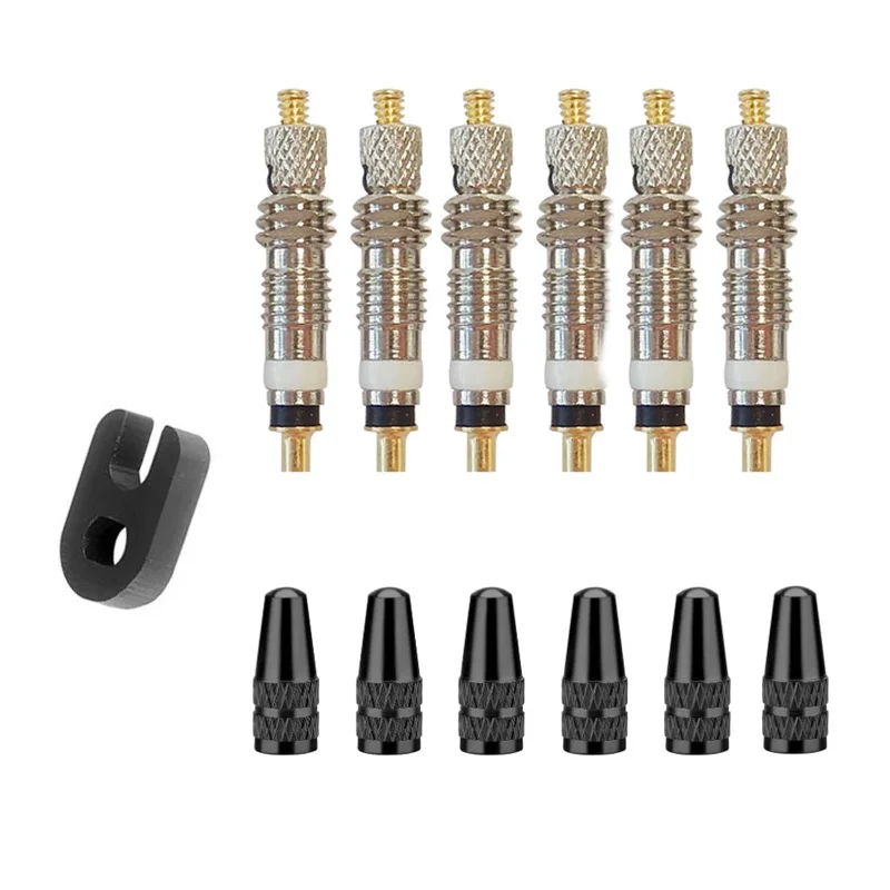 6/12pcs Bicycle Removable Presta Valve Core Bike Replacement Brass Tubeless Core Remover Tool for Tubeless for Road MTB Bike, image 9