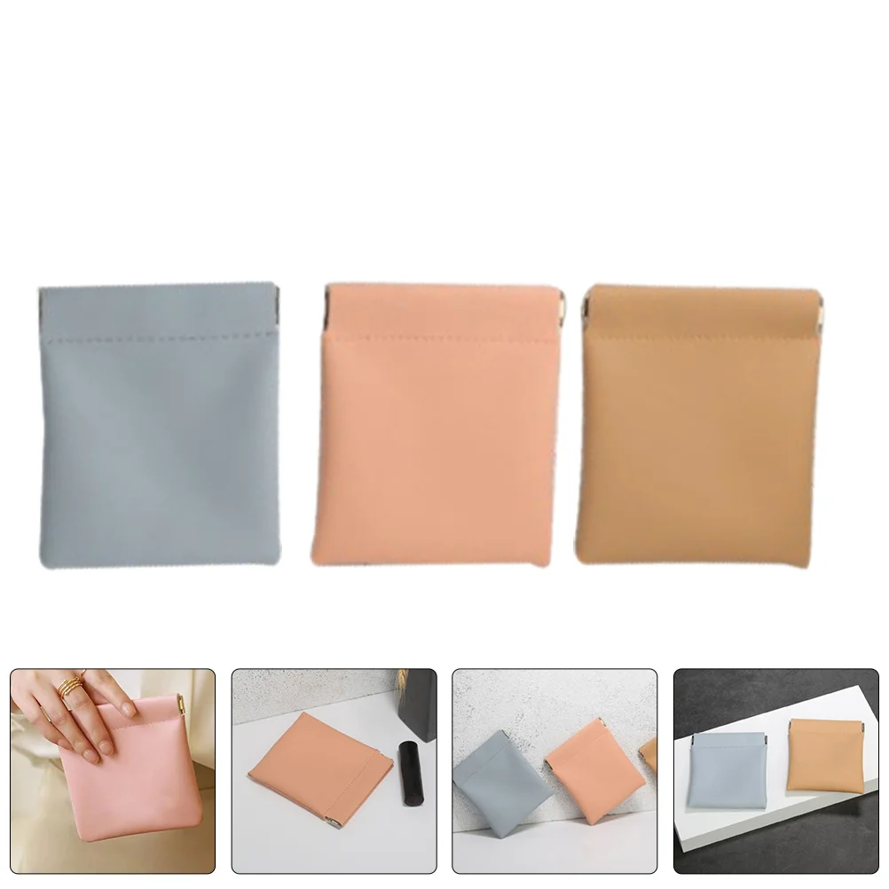 3 szt. Damskie kosmetyczki, małe kompaktowe organizery, podróżne etui na szminki, przenośne portmonetki, woreczki do przechowywania biżuterii