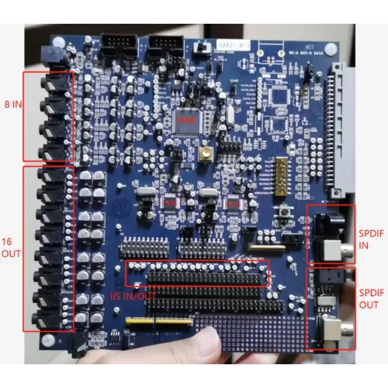 For ADAU1446 DSP Audio Development Board 8-CH Analog Input 16-CH Analog Output with SPDIF Digital Audio Input & Output