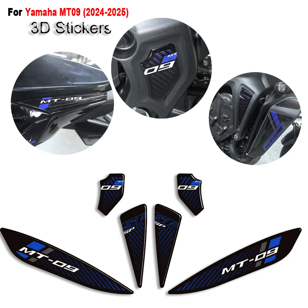 For MT-09 MT09 MT 09 SP 2024 2025 Motorcycle Tank Pad Gas Fuel Oil Kit Handguard Fairing Fender Fuel Tank Pad Sticker