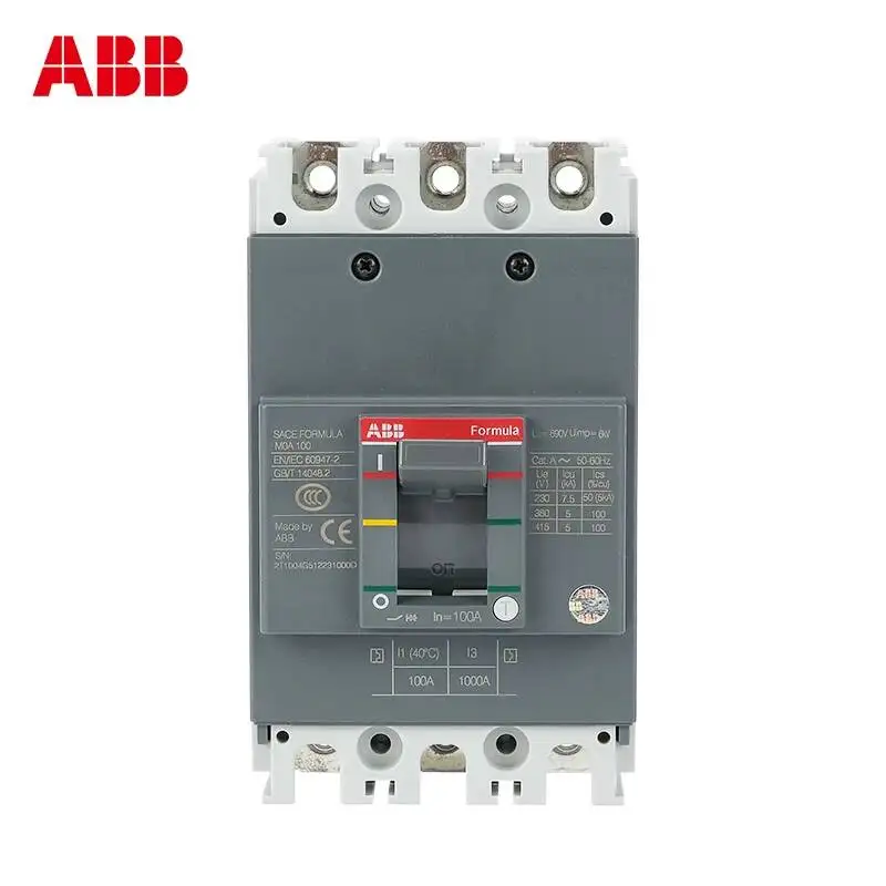 Abb Formula Molded Case Circuit Breaker M0A100 Air Switch M1A125 M2B250 M3N400/630