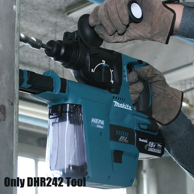 Makita DHR242 Cordless Brushless Electric Rotary Hammer Drill 18V Multifunction Impact Drilll Driver Power Tool