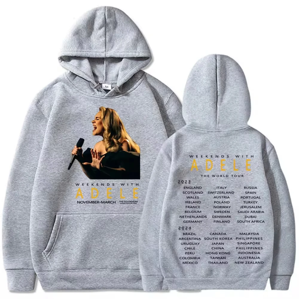 Adele Munich Tour Weekends with Adele Women Hoodie Harajuku Pullover Tops Sweatshirt Fans Gift Women's Hoodies Unisex Oversized