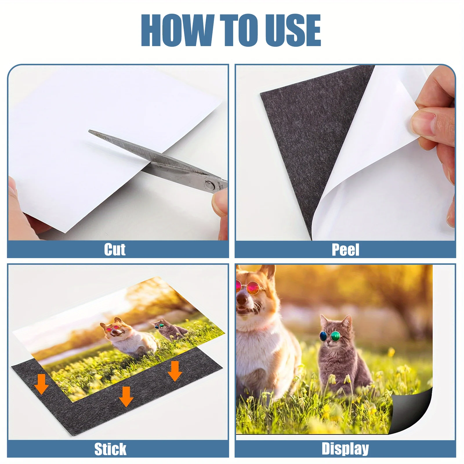 4R 5 Sheets Adhesive Magnetic Sheets with Adhesive Backing 16 Mil Flexible Magnet Sheet With Adhesive Sticky 4×6 inch