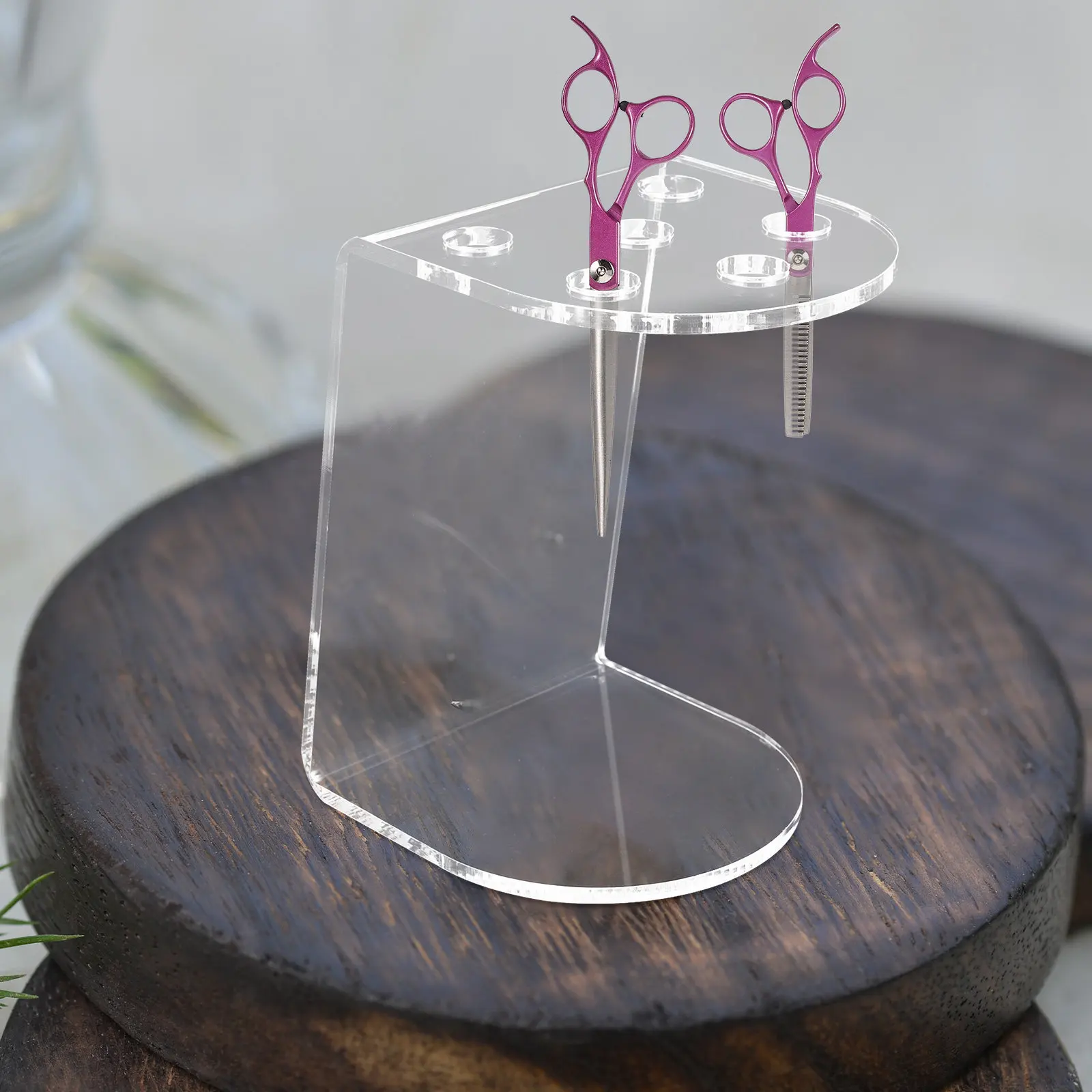 

Акриловая подставка для парикмахерских ножниц: высокопрочный органайзер для салонов, настольный контейнер для хранения инструментов для стилистов и грумеров