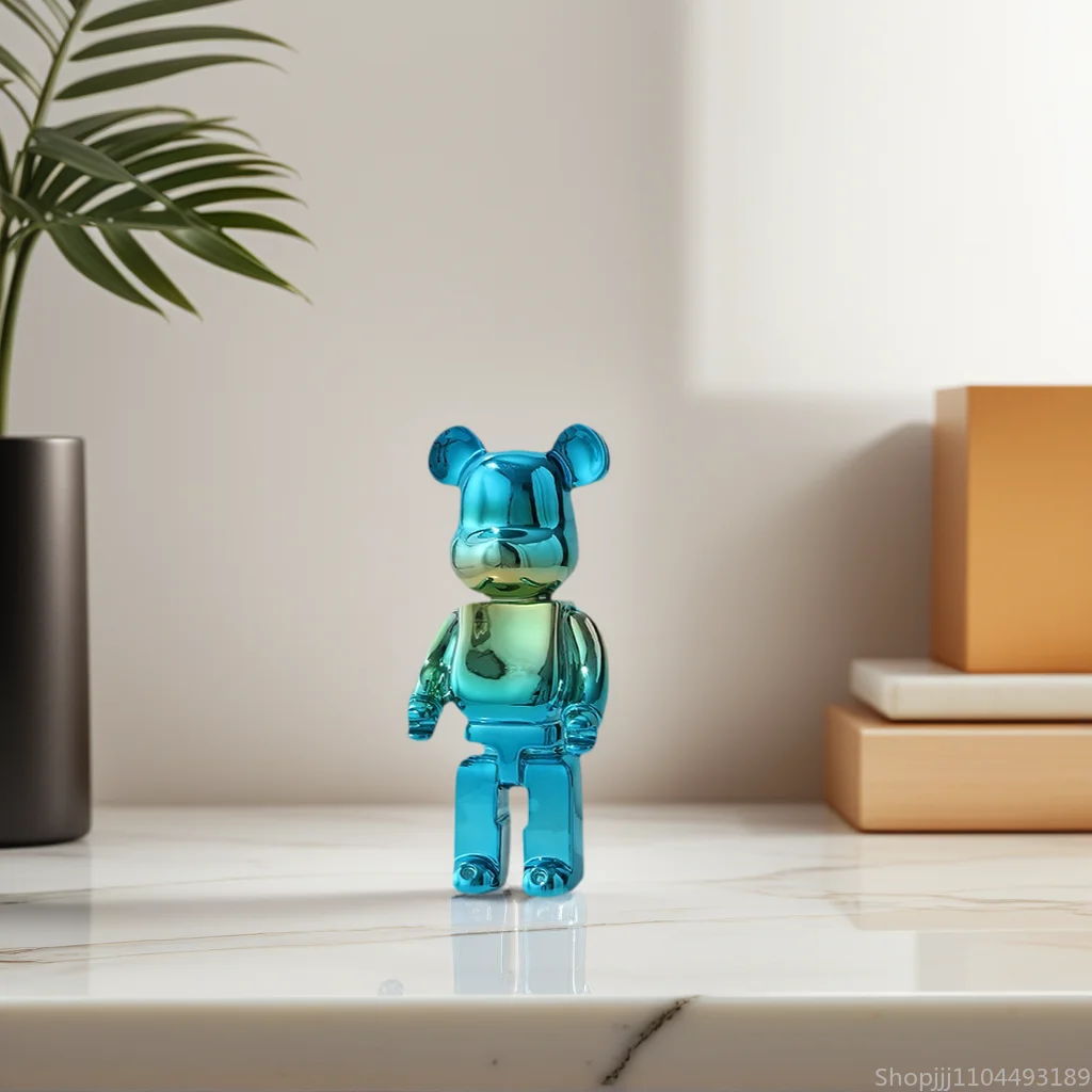 

Trendy Bear Figurines Living Room Decoration Wine Cabinet Electroplated Handicrafts Resin Material Sculpture Home Decor
