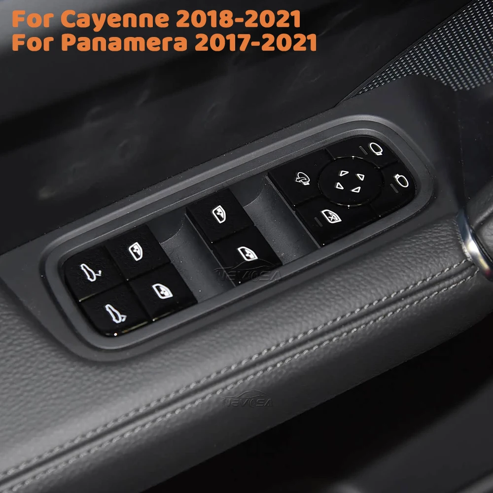 For Porsche Cayenne Macan Panamera 2003-2006 2018-2021 Driver Power Window Control Switch Glass Rearview Mirror Adjust Button view 5