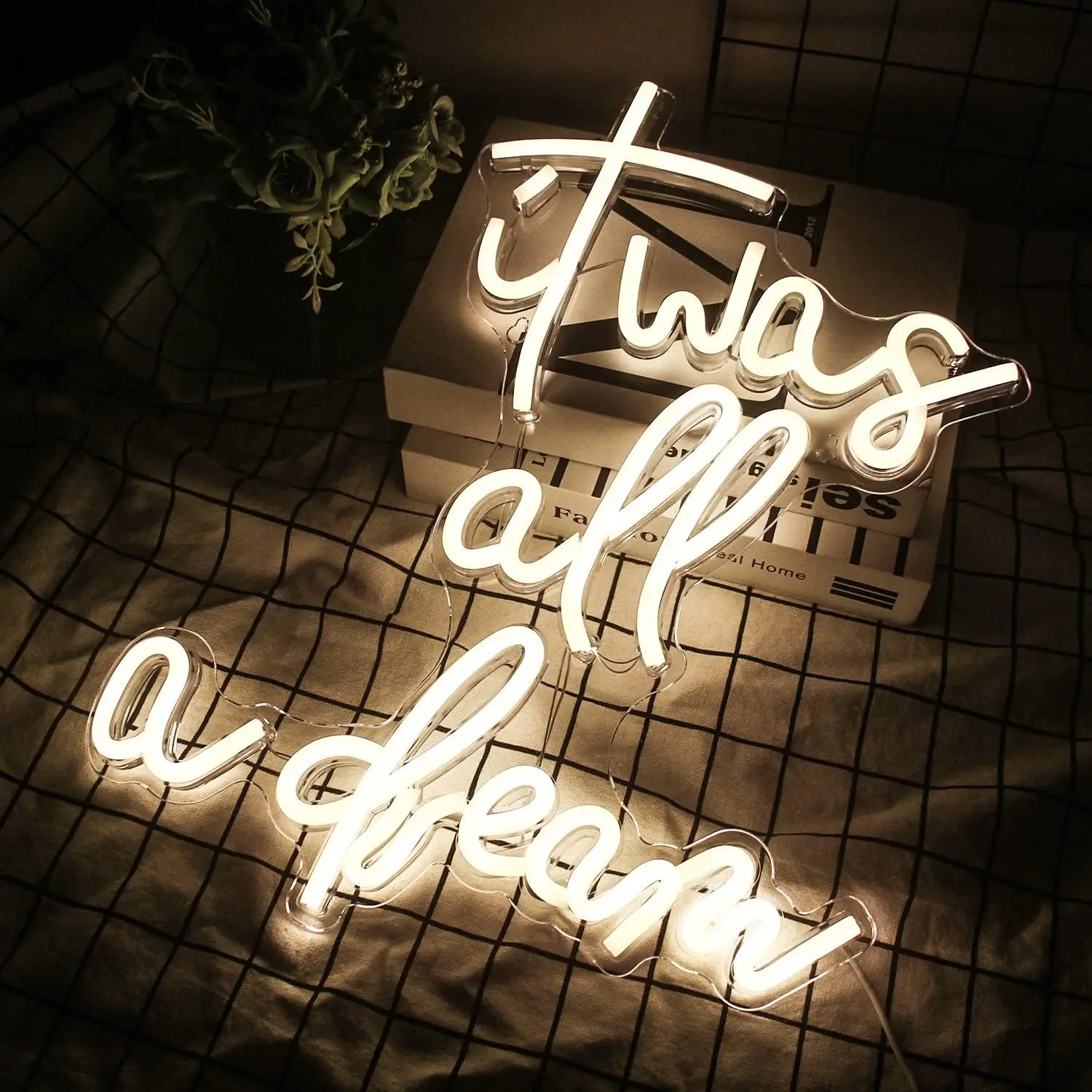 Het Was Allemaal Een Droom Neonbord Geleid Neonlichtbord, Voor Slaapkamer, Bar, Feest, Club, Verjaardag, Huwelijkscadeau
