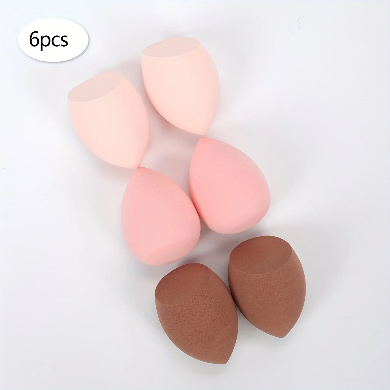 6Pcs Hydrophilic Makeup Sponges-Latex-Free Multi-Color Blenders for Liquid/Cream/Powder|Pore-Blurring All Skin Types Travel Kit