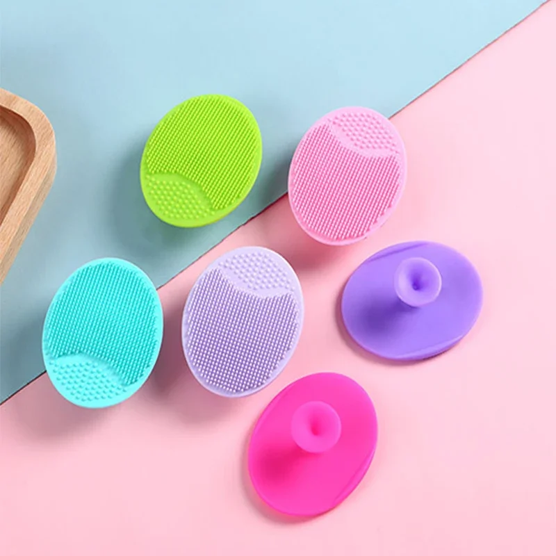 5pc Silicone Face Cleansing Brush Facial Deep Pore Skin Care Scrub Cleanser Tool Mini Beauty Soft Deep Cleaning Exfoliator Brush