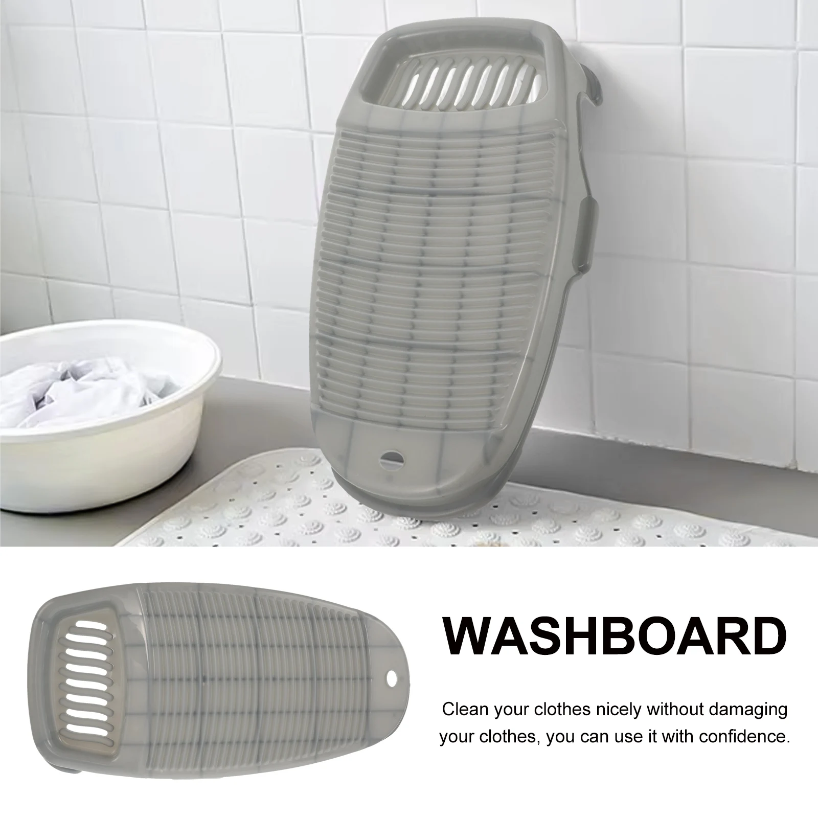 

Thick Non Laundry Board Portable Home Plastic Wash Board Use Plastic Washboard for Clothes Cleaning Household Bathrooms