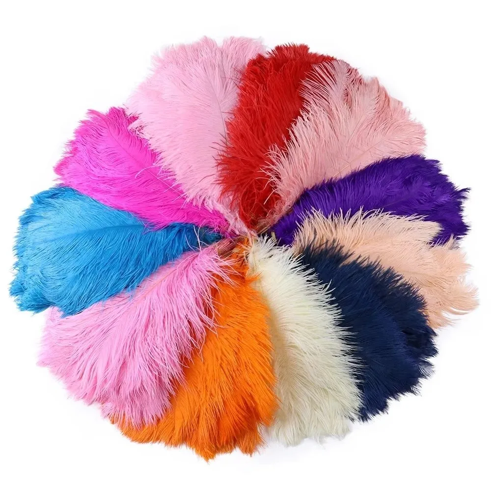

10Pcs 15-20cm Ostrich Feathers Stage Props Carnival Plumas Decor Ostrich Plumes Fluffy DIY Artificial Ostrich Feather
