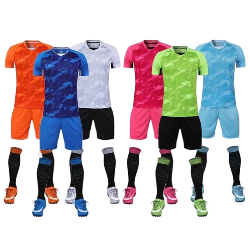 

2021 Soccer Jersey Kids Men Survetement Football Tracksuit Youth Soccer Kit Shorts Uniform Running Training Suits