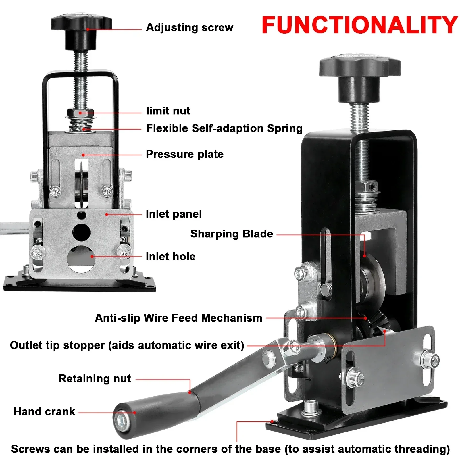 Cross borderHousehold Wire Stripper Manual Tool Electric Cable Peeling Machine with Hand Crank Use with Hand Electric Drill