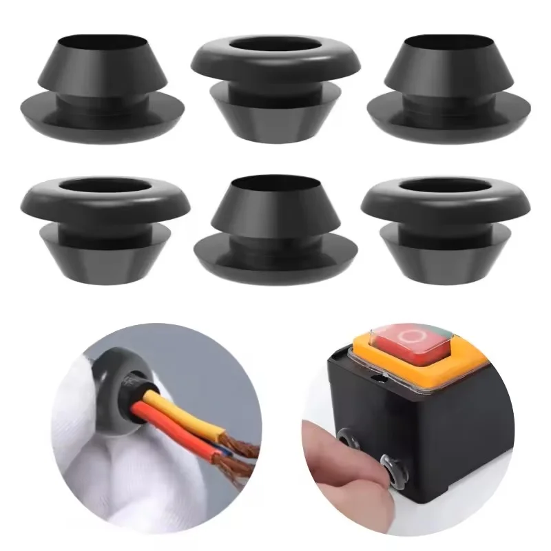 20Pcs Rubber Cable Seals, Dustproof & Leakproof Plugs for Cable Mounting Holes, Port Protection for Electrical Equipment