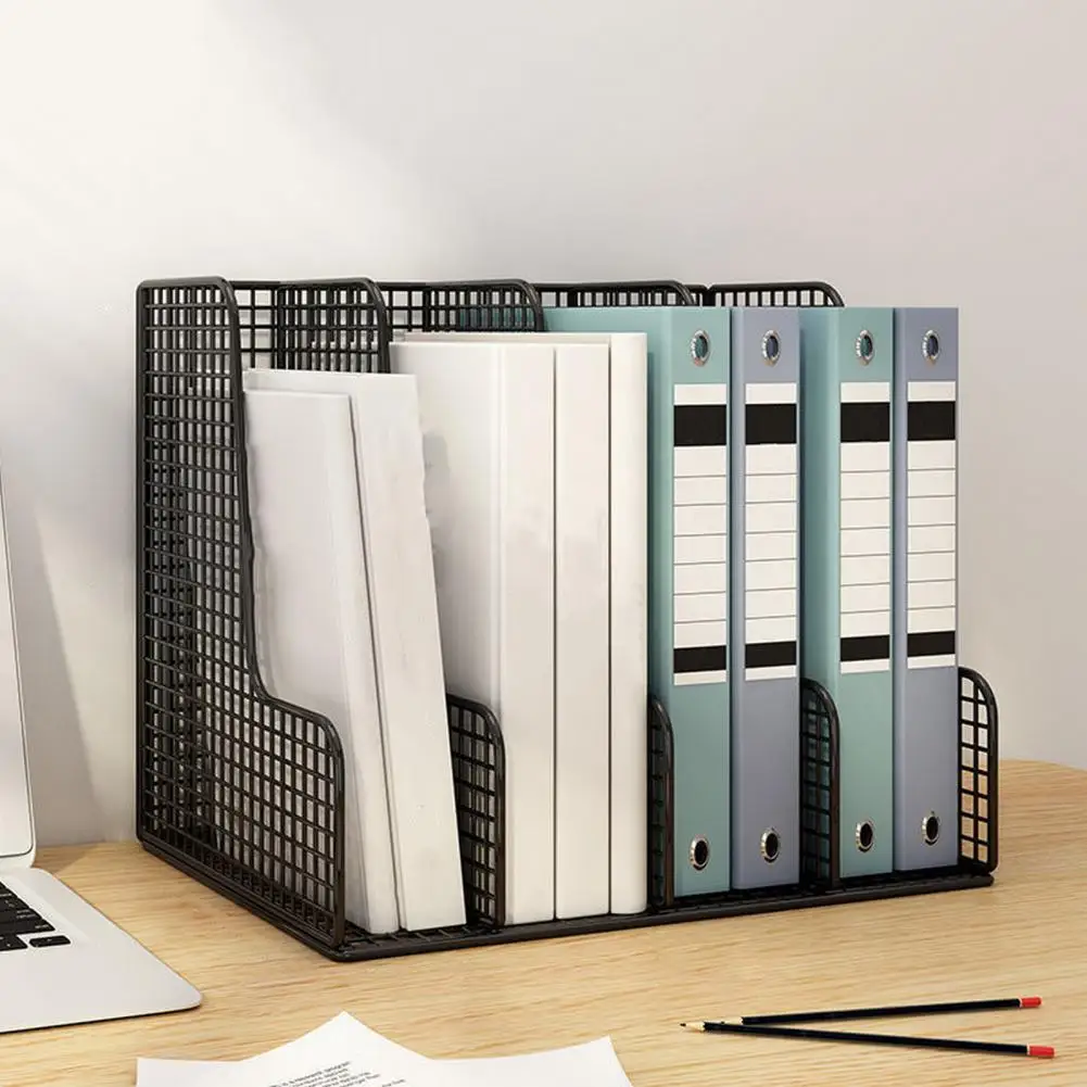 Convenient File Rack Wide Application File Sorter Large Capacity Vertical Desk File Organizer  Office Storage