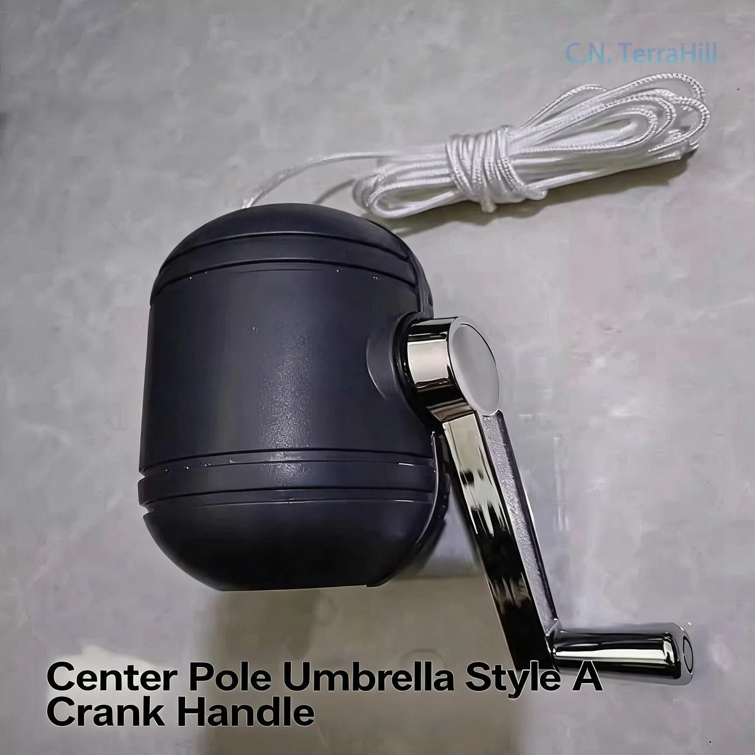Replacement Patio Umbrella Top Canopy Replacement Parts Outdoor Garden Sun Shade Cover with Crank Handle Tilt Mechanism