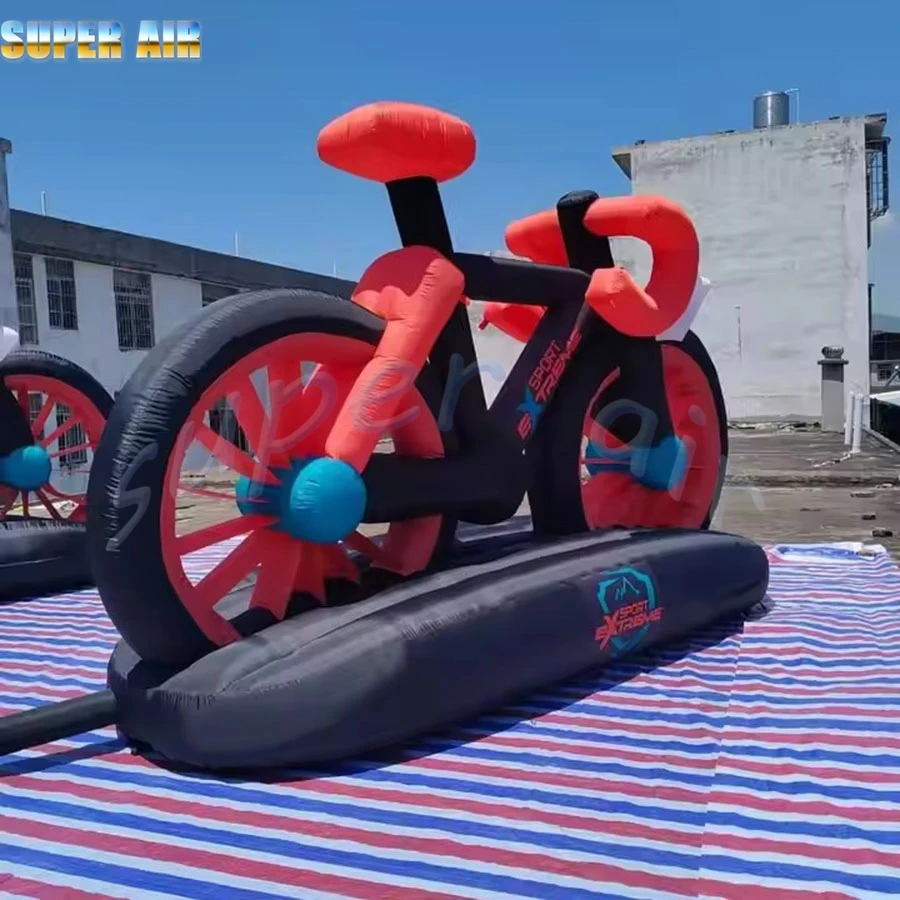 Hot sale sport game model inflatable bicycle for sport events with blower