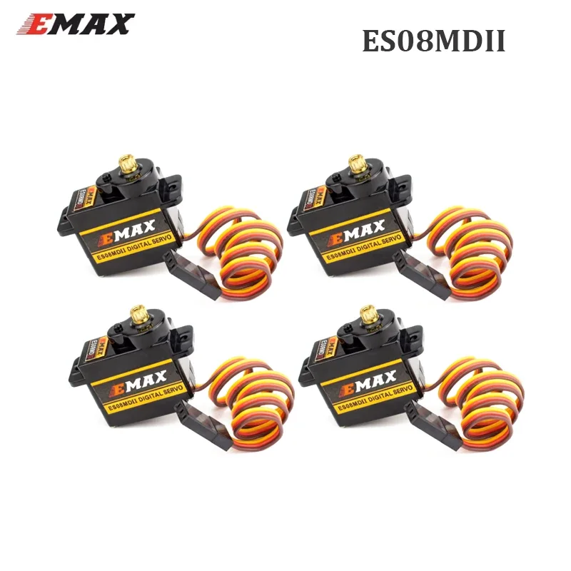 Оригинальный цифровой сервопривод EMAX ES08MDII ES08MD II 12 г/2,4 кг/высокоскоростной мини-металлический механизм для гоночного дрона с фиксирующим крылом