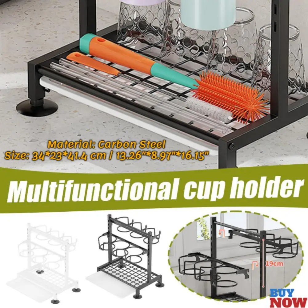 2 TierS Water Bottle Organizer For Stanley Cup Cup Holder Water Bottle Storage Rack For Cupboard Cabinet Pantry Kitchen Tabletop