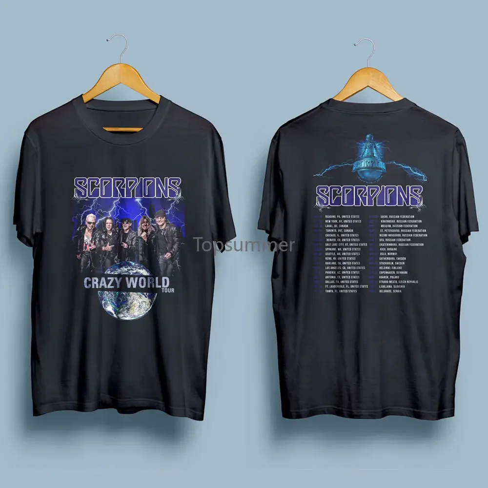 Scorpions Crazy World Tour 2018 T Shirt Men'S Black S 4Xl