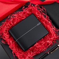 Mens Wallet Genuine Leather Luxury Brand Slim  Bifold Pocket Wallet