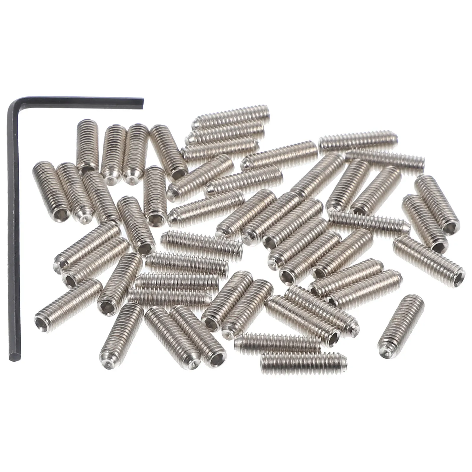 

1Set Electric Guitar Bridge Saddle Height Adjustment Screws Metal Durable Polished Surface Easy Install Guitar Accessories