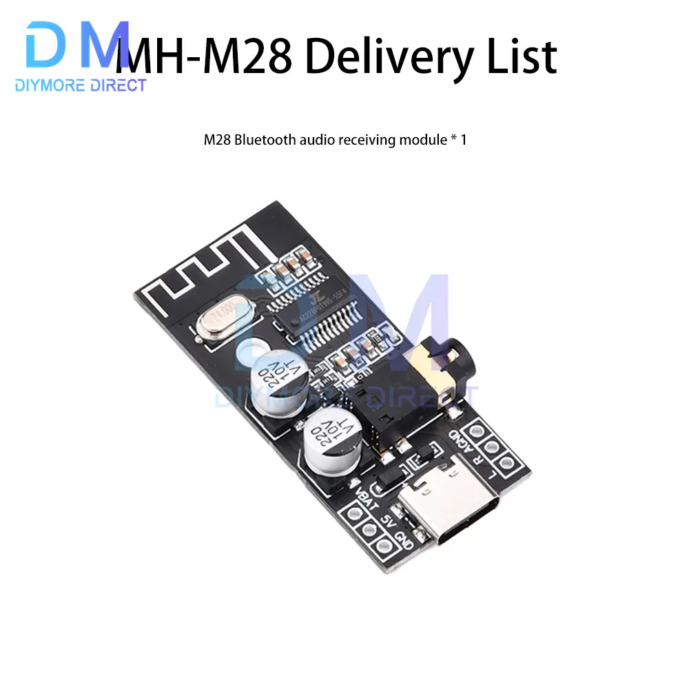 MH-MX28 Wireless Bluetooth 5.1 MP3 Audio Receiver Module Lossless Decoder Board Low Consumption Amplifier Module