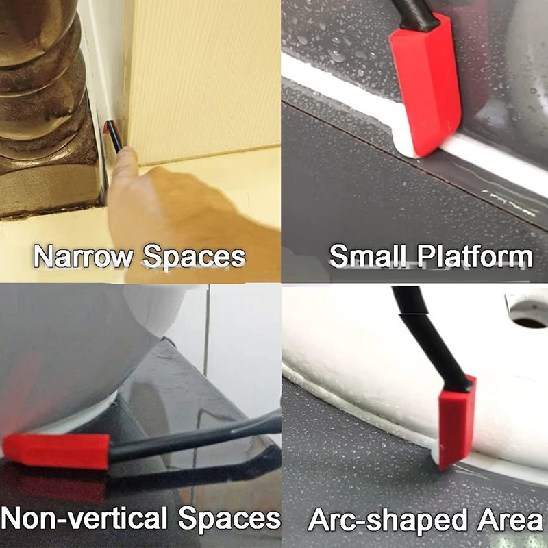 Raschietto angolare per colla per vetro spalmatore di sigillante in plastica strumento di riparazione per giunti per piastrelle Set di applicatori per la pulizia degli angoli strumenti per calafataggio