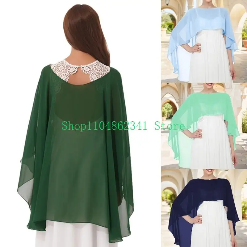 

652F Multiuse Shawl Scarf Bridal Shower Shoulder Wrap Sun Protective Capes for Women