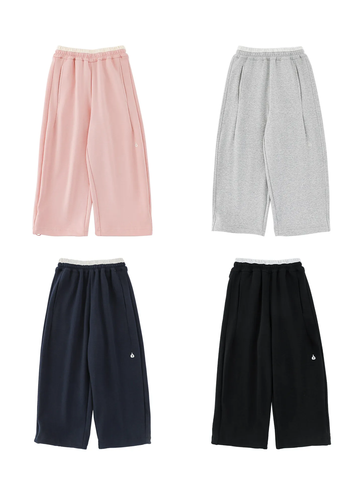 1. New Arrival Children Girls 2 Ways Wear Heavyweight Loose Casual Pants Minimalist Autumn Long Trousers