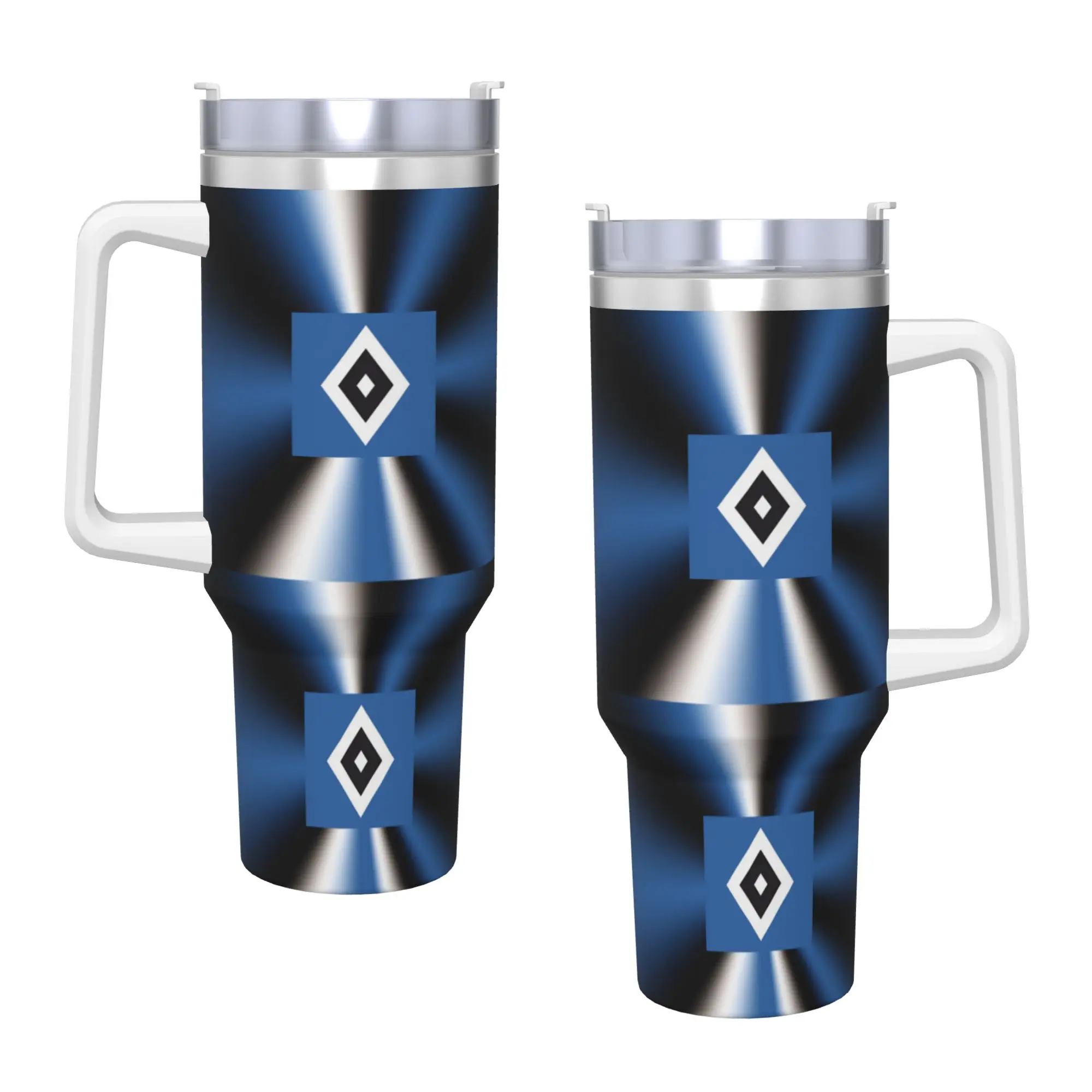 HSV German Soccer Club Stainless Steel Tumbler Hamburgers SV Travelist Coffee Mug With Straws Car Mugs Hot Drinks Water Bottle