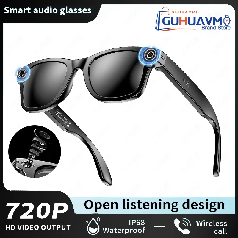 2025 NEW 800W Pixel UHD Camera Smart Glasses Video Recording AI Photo Recognition Answer Translation Bluetooth Call Sunglasses