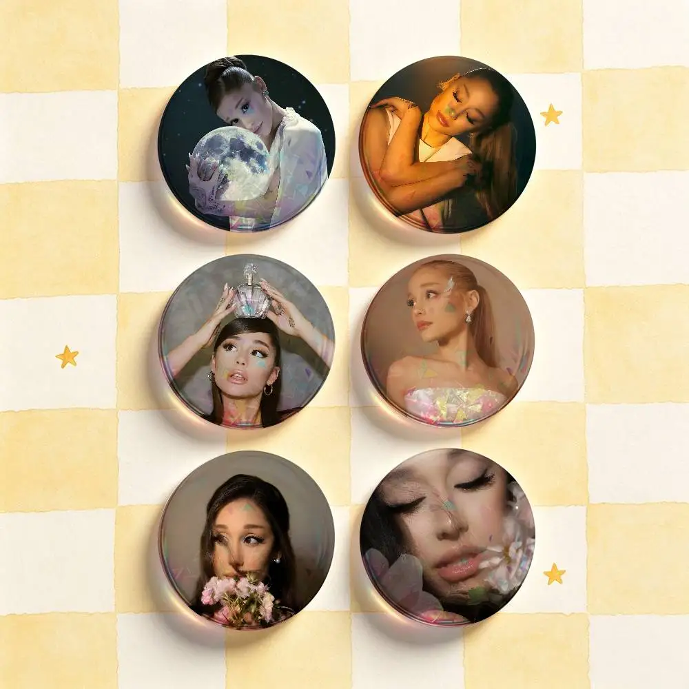 A-Ariana G-Grande Badges Round Nijigen Otaku Culture IP peripheral products 58mm 44mm 32mm 75mm 25mm Mini