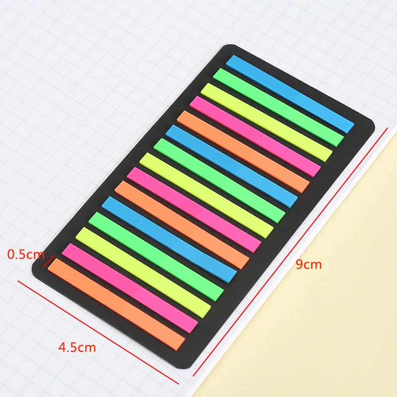 Fluorescence Self Adhesive Stickers Memo Pad Sticky Notes Bookmark Marker Memo Book Stickers Paper Student Office Supplies