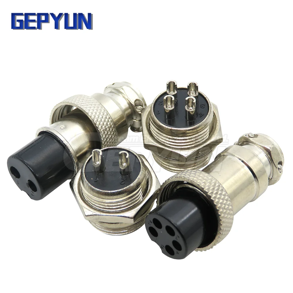 1set GX16 Male & Female 2/3/4/5/6/7/8/9/10 Pin 16mm L70-78 Circular Aviation Socket Plug Wire Panel Connector GEPYUN