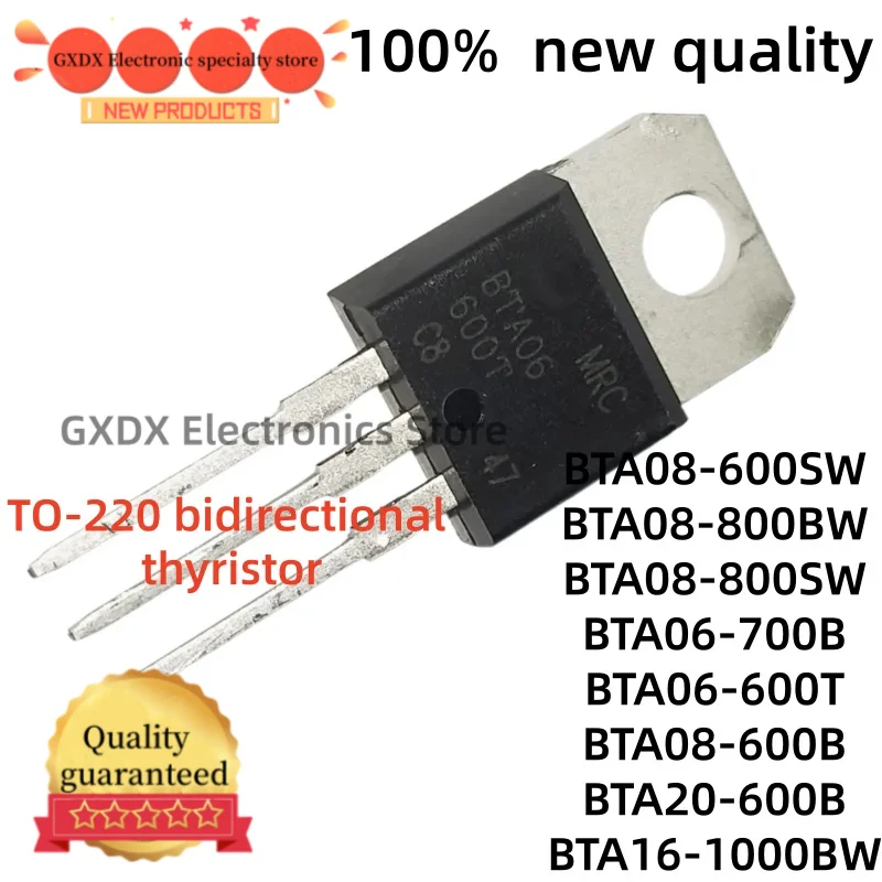 5-10Uds 100% new quality BTA16-1000BW BTA06-700B BTA08-600B BTA20-600B BTA06-600T BTA08-600SW BTA08-800BW BTA08-800SW TO-220
