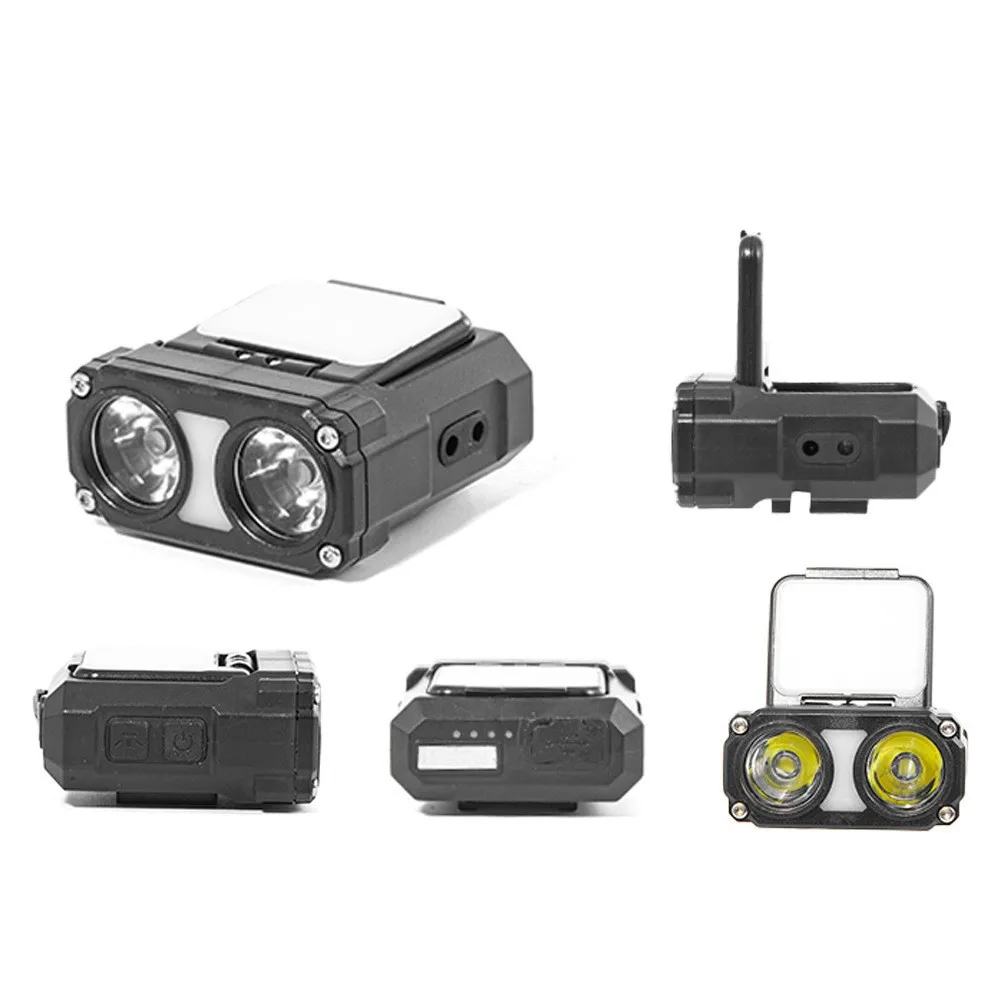 Multifunctional Induction Headlamp: USB Bike Light, LED Clip-on Hat Light, Cycling Flashlight for Fishing, Outdoor Activities