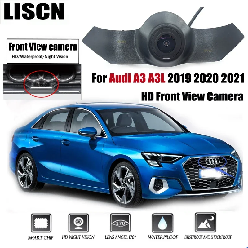 Car Front View camera For Audi A3 A3L 2019 2020 2021 HD Night Vision waterproof Parking LOGO Front Camera