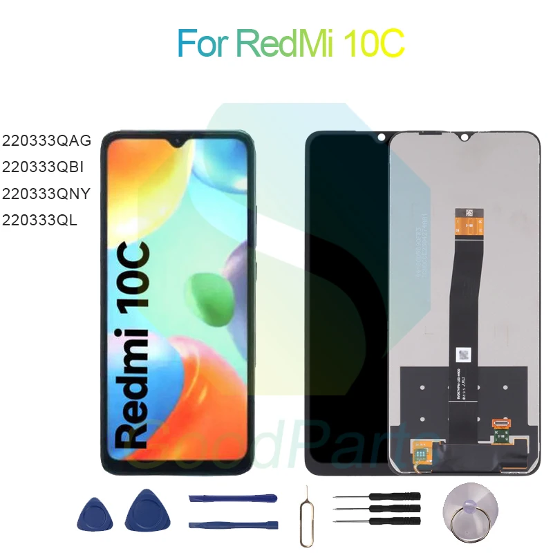 

For RedMi 10C LCD Display Screen 6.71" 220333QAG, 220333QBI, 220333QNY,220333QL For RedMi 10C Touch Digitizer Replacement