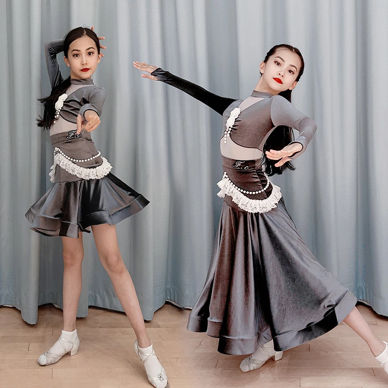 Odzież latynoska, nowoczesna odzież treningowa dla dzieci, odzież konkursowa, sukienka do tańca walca, odzież na egzamin artystyczny