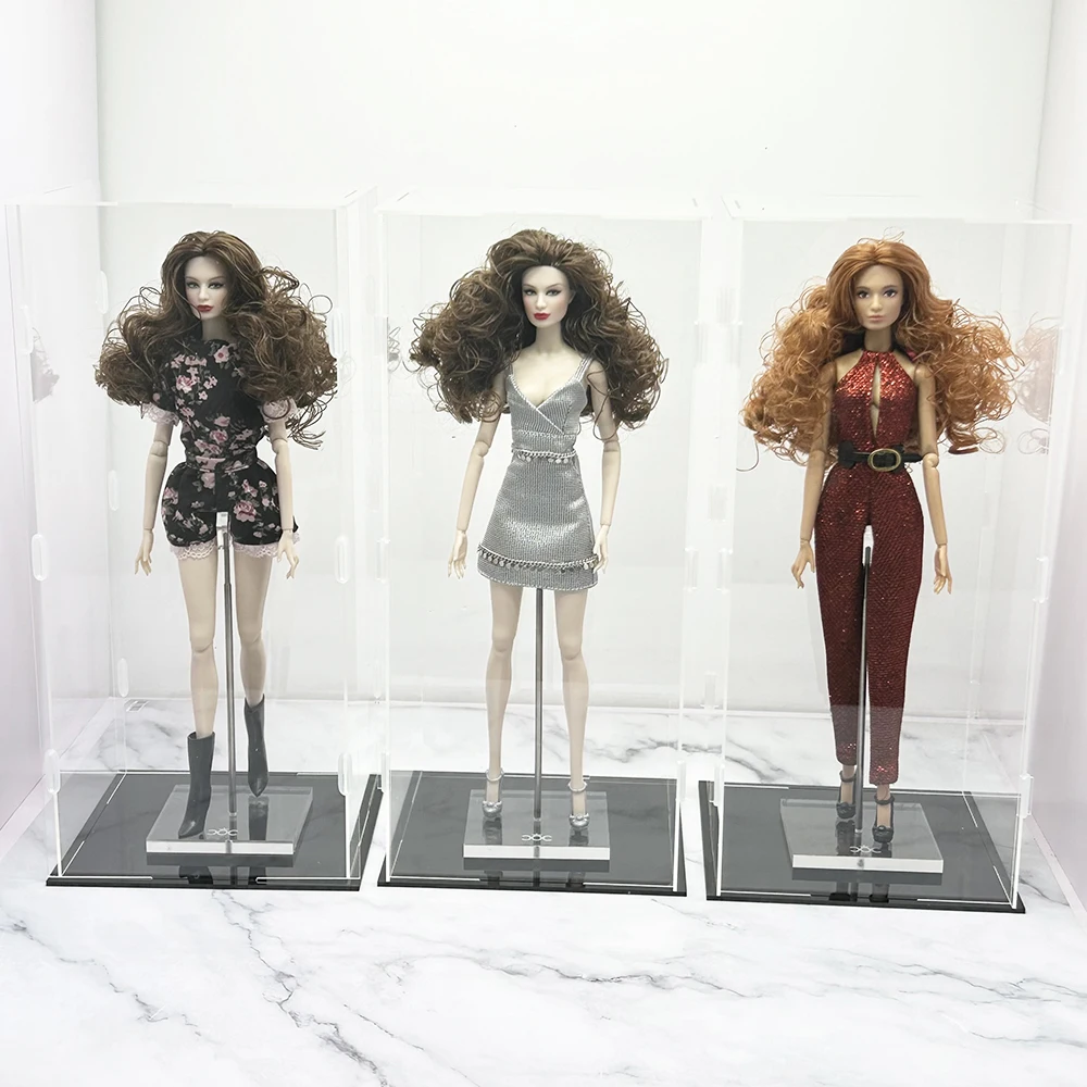 32cm Supermodel Doll Storage Display Box Collector Acrylic Transparent Display Box Handmade Anime Doll  Model Toys Dustproof Box