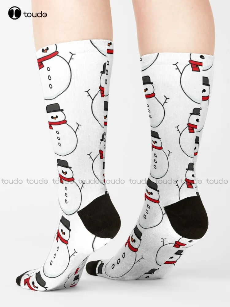 

Snowman Winter Snowmen Winter Christmas Socks Fun Socks For Women Personalized Custom 360° Digital Print Gift Harajuku Colorful