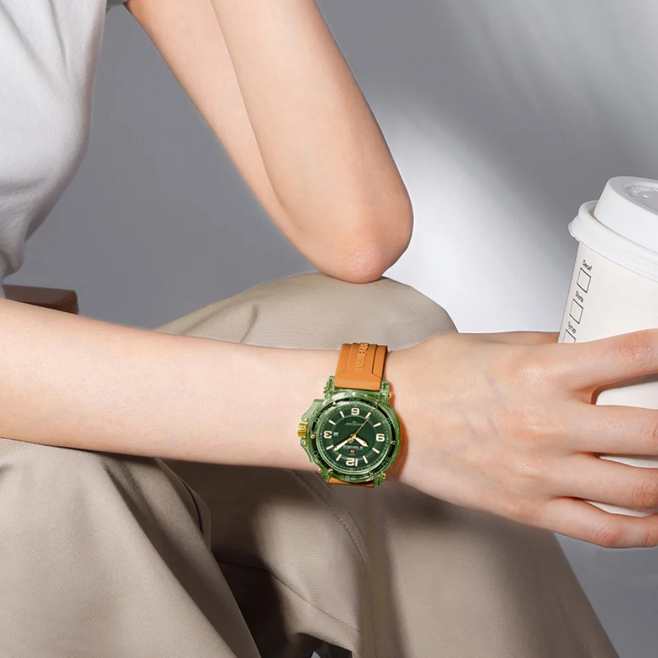 

NAVIFORCE 2025 женские часы, оригинальные часы для женщин, водостойкий светящийся силиконовый ремешок, кварцевые женские наручные часы с автоматической датой