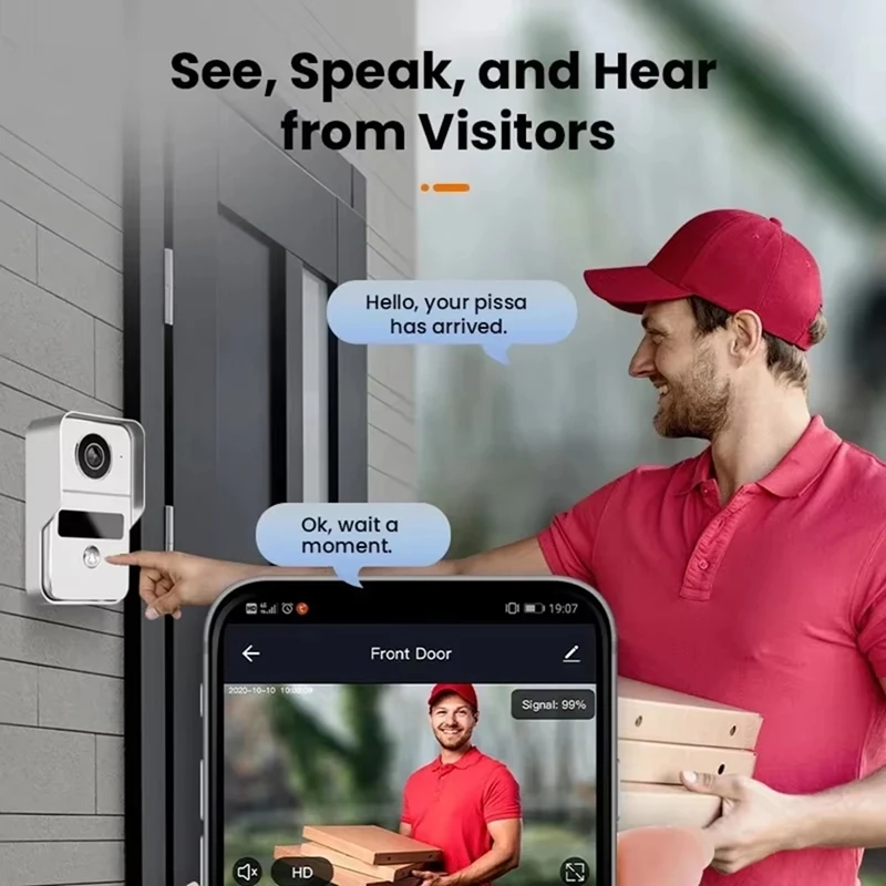 1080P 10 Inch 7 Color Touch Screen Wireless Wifi Video Doorbell Smart TUYA Home Intercom Kit For RFID Access EU Plug