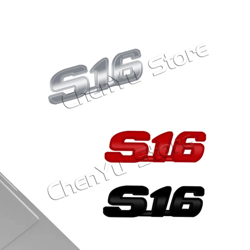 For Peugeot S16 Special Edition Metal Emblem 206 107 106 108 207 307 308 306 508 RCZ GT 3D Decals Sticker Rear Trunk Badge Logo