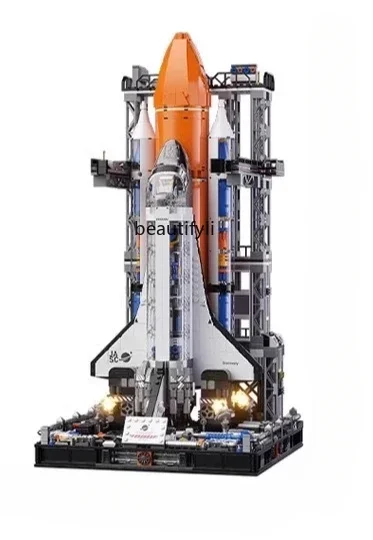 Novo foguete do amanhecer 10 anos de idade menino presente de aniversário quebra-cabeça bloco de construção montagem brinquedo modelo de ônibus espacial