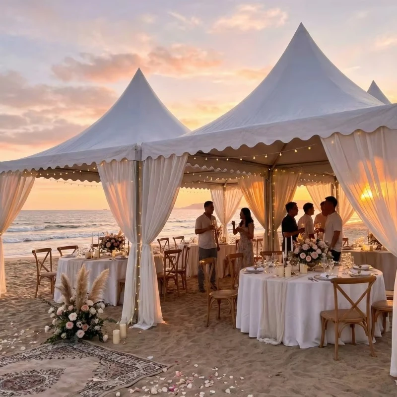 Custom Waterproof Pagoda Event Tent Spacious Outdoor Canopy Shelter For Trade Show Exhibition Wedding Party Celebrations